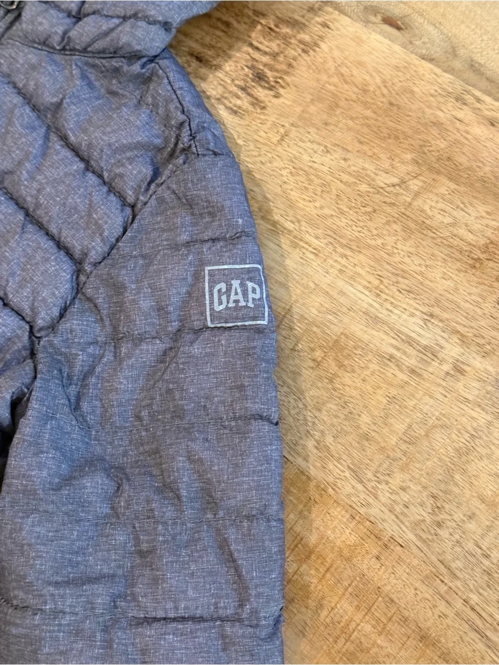 GAP Kids 2T Primaloft Hooded Puffer Jacket Gray Lightweight Winter Coat Toddler